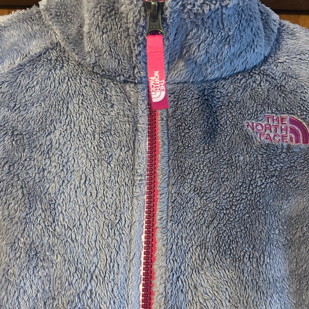 The North Face Heather Gray Fleece with Pink Details - Picture 2 of 8